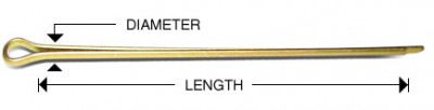 MS24665 COTTER PIN - CADMIUM PLATED